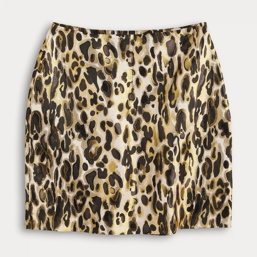Nine west leopard cheetah skirt